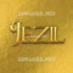 jezil in All Gold style - 3D name wallpaper
