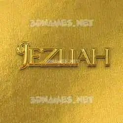 jezliah in All Gold style - 3D name wallpaper