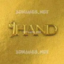 jhand in All Gold style - 3D name wallpaper