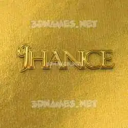 jhanice in All Gold style - 3D name wallpaper