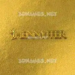 jhennyffer in All Gold style - 3D name wallpaper