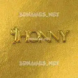 jhonny in All Gold style - 3D name wallpaper