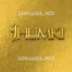 jhumki in All Gold style - 3D name wallpaper
