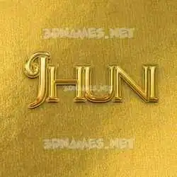 jhuni in All Gold style - 3D name wallpaper