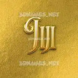 jiji in All Gold style - 3D name wallpaper