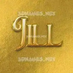 jill in All Gold style - 3D name wallpaper