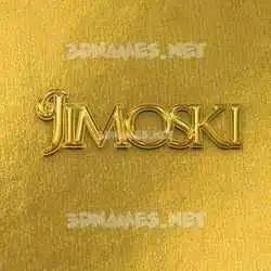 jimoski in All Gold style - 3D name wallpaper