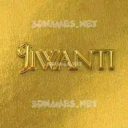 jiwanti in All Gold style - 3D name wallpaper
