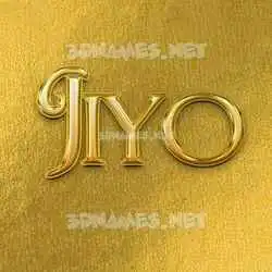 jiyo in All Gold style - 3D name wallpaper