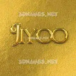 jiyoo in All Gold style - 3D name wallpaper