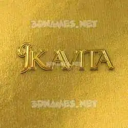 jkavita in All Gold style - 3D name wallpaper