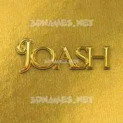 joash in All Gold style - 3D name wallpaper