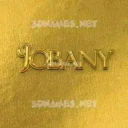 jobany in All Gold style - 3D name wallpaper