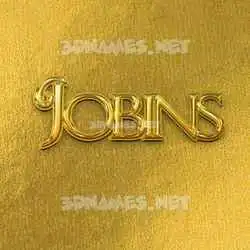 jobins in All Gold style - 3D name wallpaper