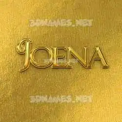 joena in All Gold style - 3D name wallpaper