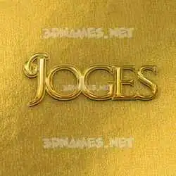 joges in All Gold style - 3D name wallpaper