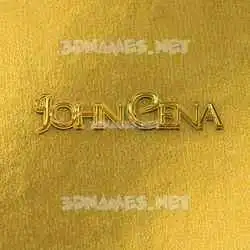 john cena in All Gold style - 3D name wallpaper