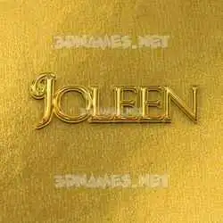 joleen in All Gold style - 3D name wallpaper