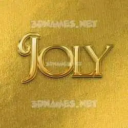 joly in All Gold style - 3D name wallpaper