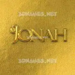 jonah in All Gold style - 3D name wallpaper