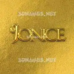 jonice in All Gold style - 3D name wallpaper