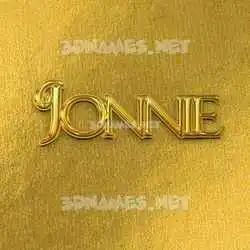 jonnie in All Gold style - 3D name wallpaper