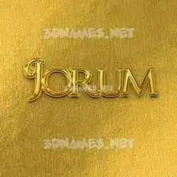 jorum in All Gold style - 3D name wallpaper