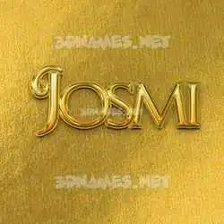 josmi in All Gold style - 3D name wallpaper