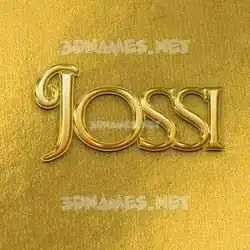 jossi in All Gold style - 3D name wallpaper