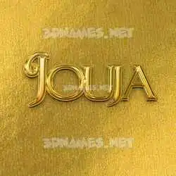 jouja in All Gold style - 3D name wallpaper