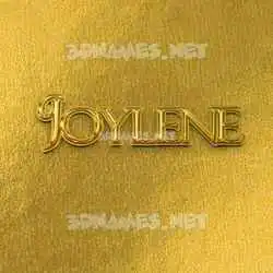 joylene in All Gold style - 3D name wallpaper