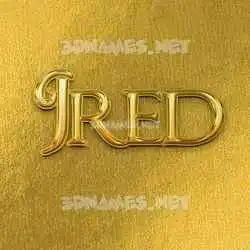 jred in All Gold style - 3D name wallpaper