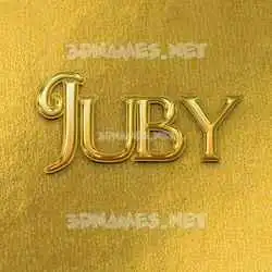 juby in All Gold style - 3D name wallpaper