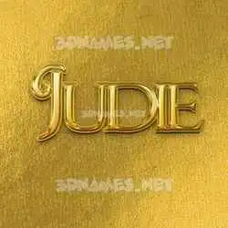 judie in All Gold style - 3D name wallpaper