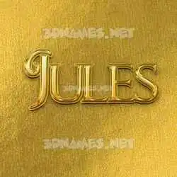 jules in All Gold style - 3D name wallpaper