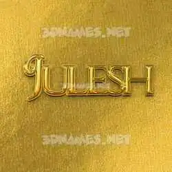 julesh in All Gold style - 3D name wallpaper