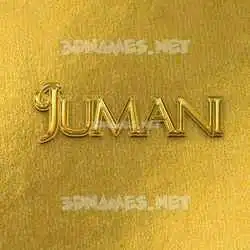 jumani in All Gold style - 3D name wallpaper