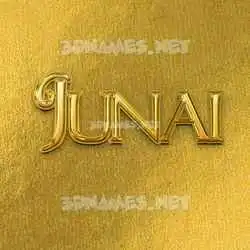 junai in All Gold style - 3D name wallpaper