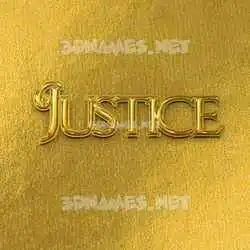 justice in All Gold style - 3D name wallpaper