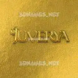 juverya in All Gold style - 3D name wallpaper