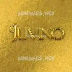 juvino in All Gold style - 3D name wallpaper