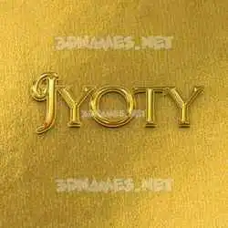 jyoty in All Gold style - 3D name wallpaper