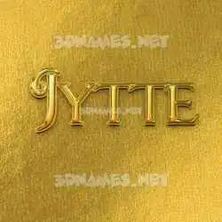 jytte in All Gold style - 3D name wallpaper