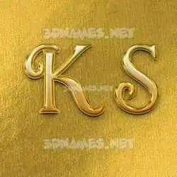 k s in All Gold style - 3D name wallpaper