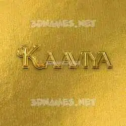 kaaviya in All Gold style - 3D name wallpaper