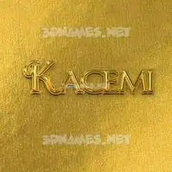 kacemi in All Gold style - 3D name wallpaper