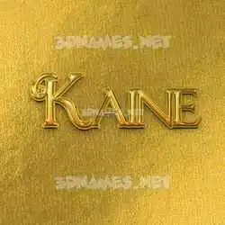 kaine in All Gold style - 3D name wallpaper