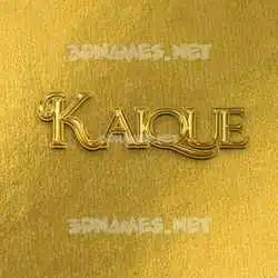 kaique in All Gold style - 3D name wallpaper
