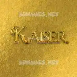 kaiser in All Gold style - 3D name wallpaper