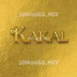 kakal in All Gold style - 3D name wallpaper